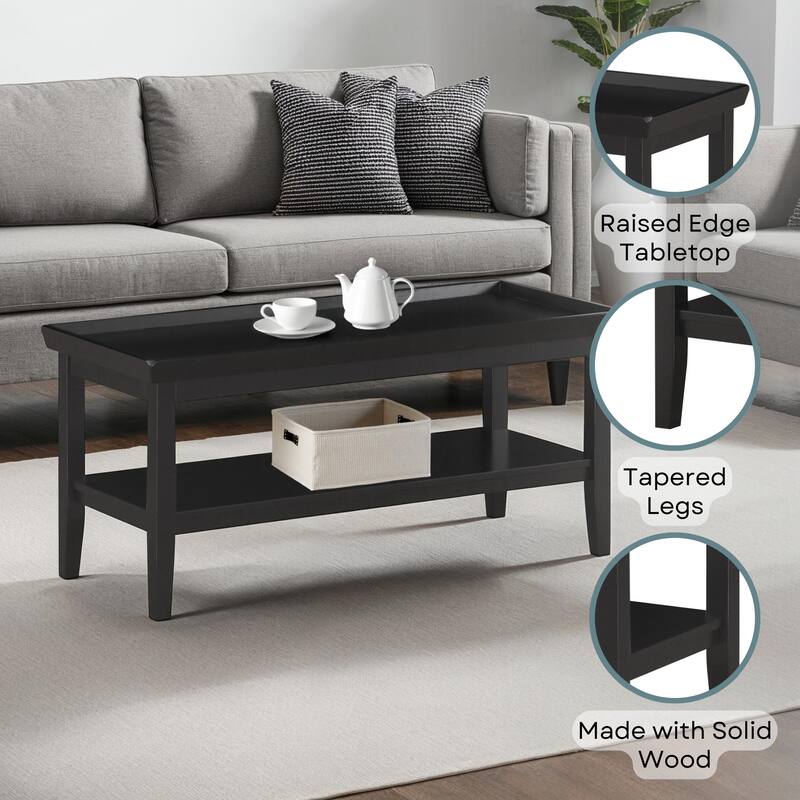 Convenience Concepts Ledgewood Coffee Table with Shelf