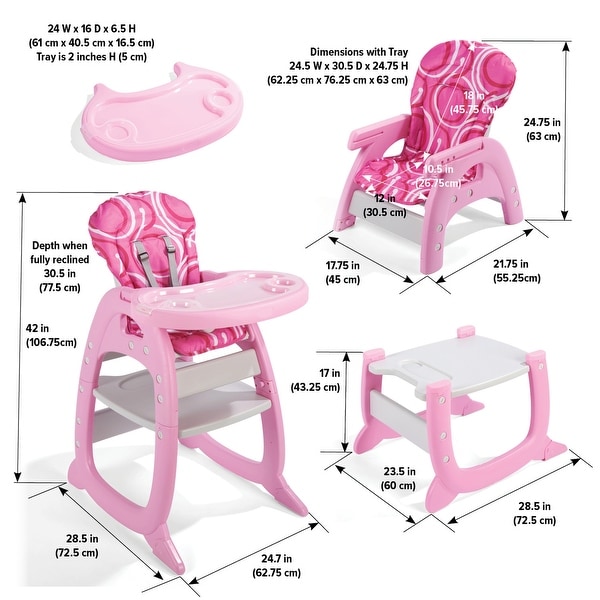 High chair with shop playtable conversion