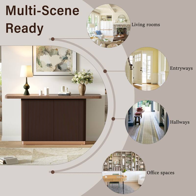 Console Table for Entryway, Ash Veneer Top