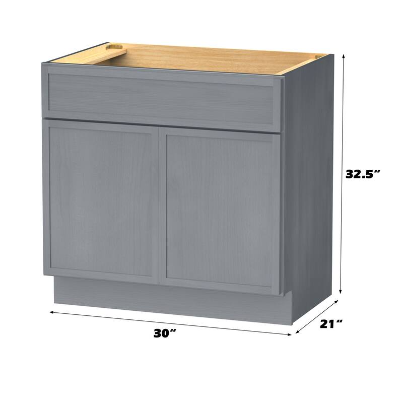 Vanity Art 30" Freestanding Single Base Storage Cabinet with Soft Close Doors