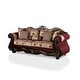 preview thumbnail 4 of 10, Furniture of America Estra Traditional Red Chenille Rolled Arms 2-Piece Living Room Set