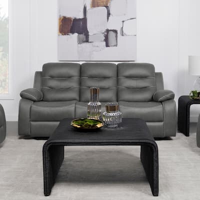 Kenneth Dark Grey Upholstered Motion Reclining Sofa
