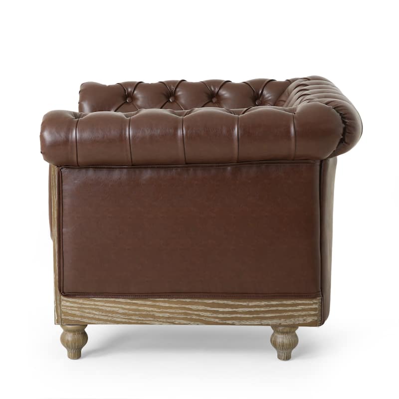 Castalia Chesterfield Tufted Club Chair by Christopher Knight Home - 39.00" L x 33.50" W x 28.00" H