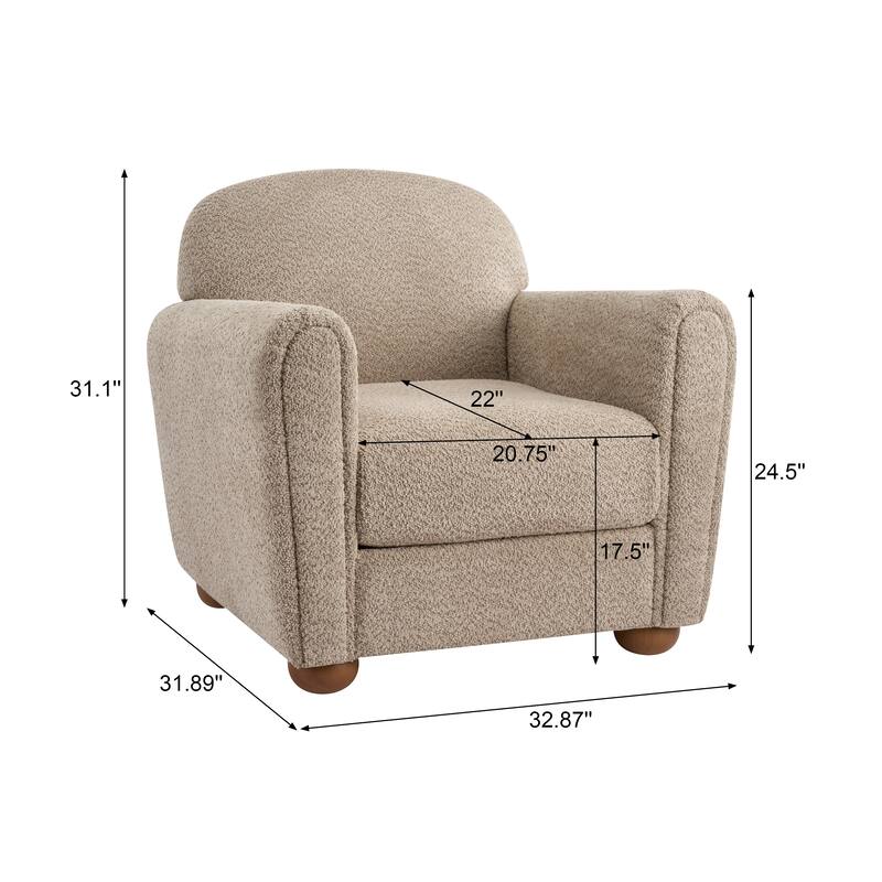 Christopher Knight Home - Rapallo Modern Upholstered Accent Chair with Plush Fabric Seat