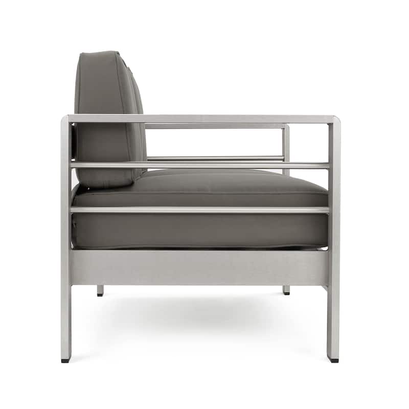 Cape Coral Outdoor Aluminum 2-piece Set with Cushions by Christopher Knight Home