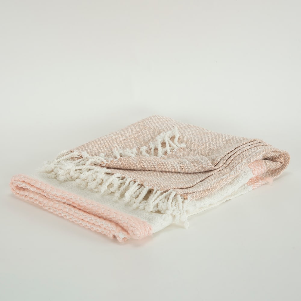 Rizzy Home Color Block with Stripes Woven Throw