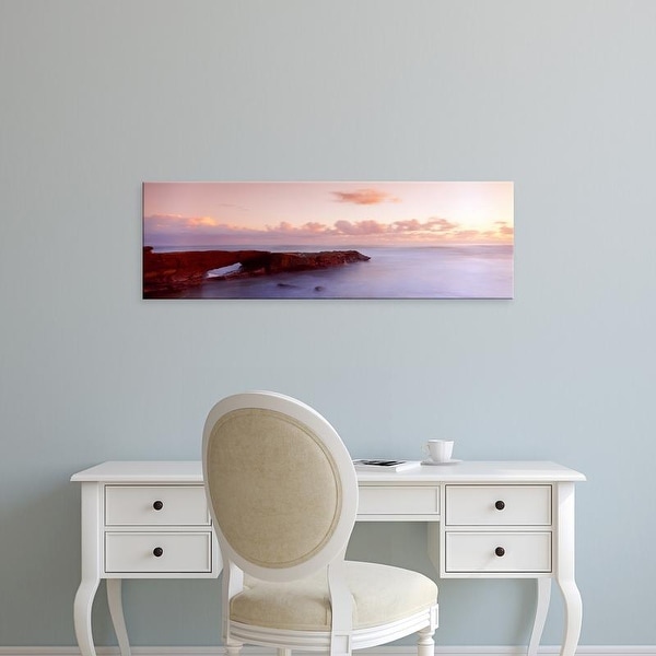 Easy Art Prints Panoramic Images's 'Rock formations in ocean, La Jolla, San Diego, California, USA' Premium Canvas Art