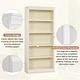 preview thumbnail 10 of 17, 83.4"H Wood Bookcase, 5-Tier Adjustable Storage Shelves for CDs/Books/Movies, Free-Standing Storage Organizer for Living Room