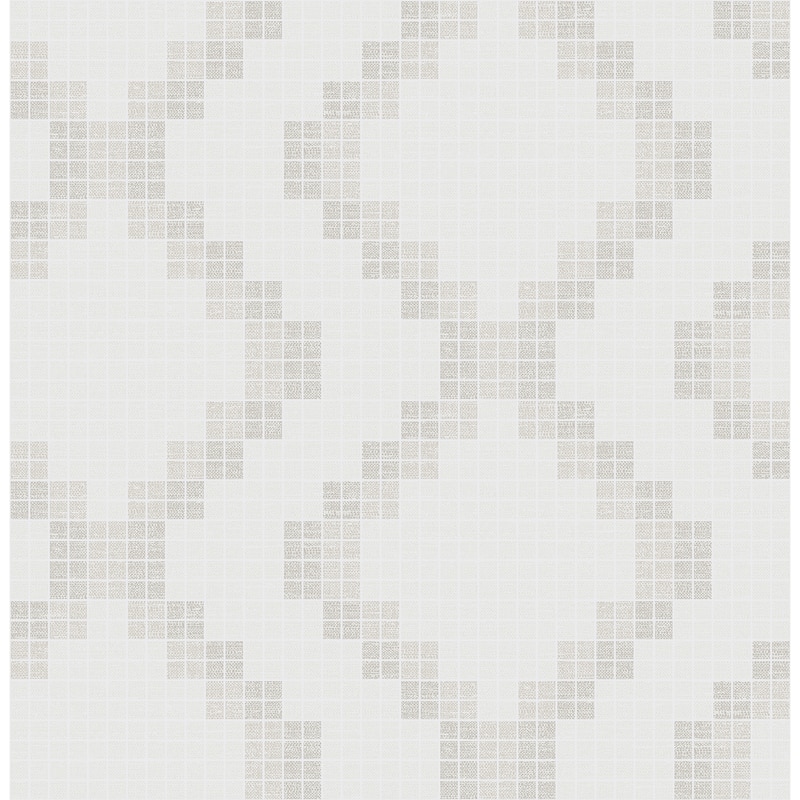 A-Street Prints Mosaic Taupe Grid Wallpaper