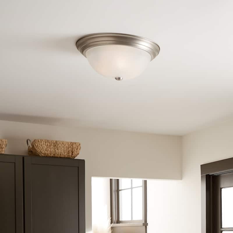 Kichler Lighting Transitional 3-light Brushed Nickel Flush Mount
