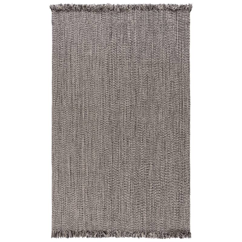 SAFAVIEH Handmade Braided Natasja Washable Indoor/Outdoor Rug - Weather Resistant & Easy Cleaning - 6' x 9' - Grey/Ivory