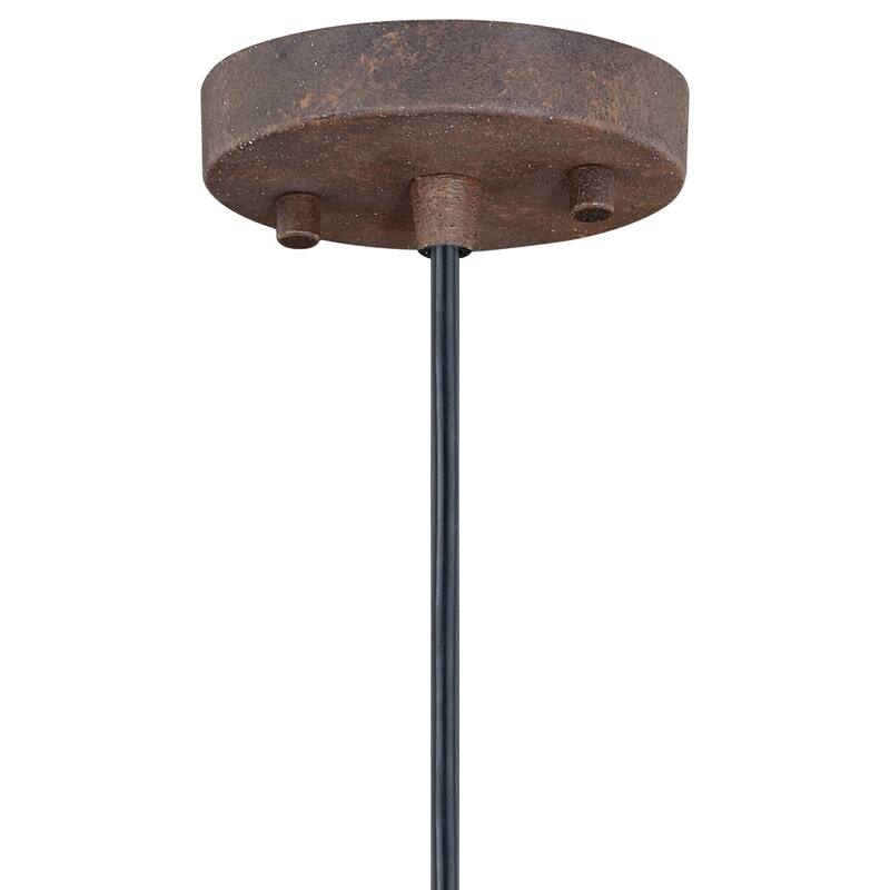 Carbon Loft Visage Mini Pendant in Textured Rustic Bronze - 5-in W x 12-in H x 5-in D