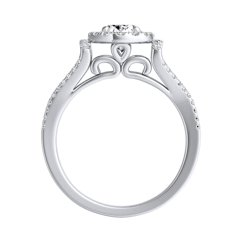 Auriya Platinum 1 1/10ctw Modern Oval Diamond Engagement Ring (H-I, SI1-SI2)