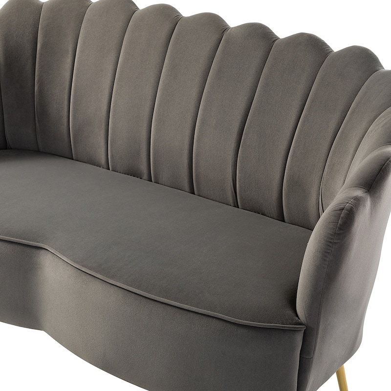 Xabier 52''Loveseat with Flower Shaped Back Design