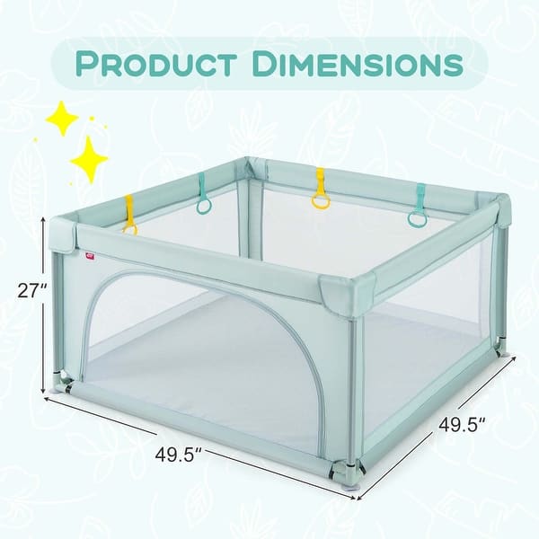 dimension image slide 0 of 4, Costway Baby Playpen Infant Large Safety Play Center Yard w/ 50 Ocean - See Details