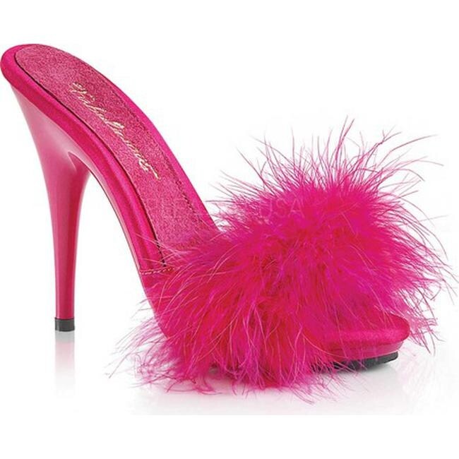 pink marabou slippers