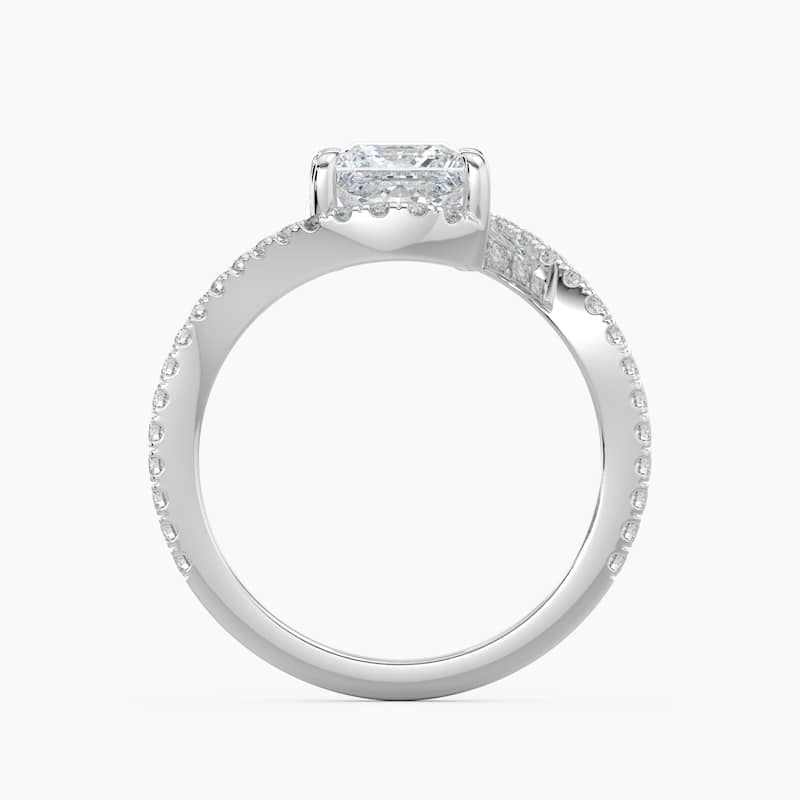 Auriya 14k Gold Princess Lab Grown Diamond Bypass Engagement Ring 1.00 to 5.00 ct. tw. (F-G, VS)