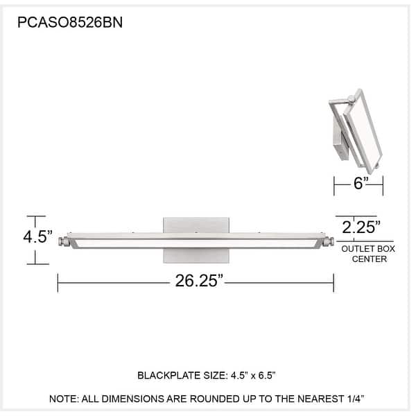 Astro Integrated LED Brushed Nickel Bath Light