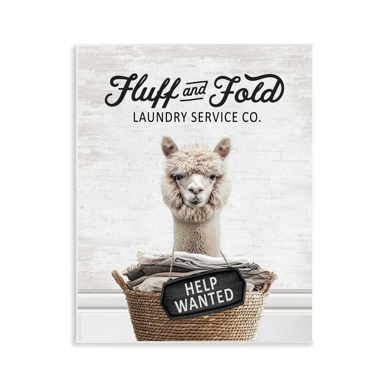 Stupell Fluff & Fold Laundry Wall Plaque Art Design By Lettered and Lined - 11 x 14