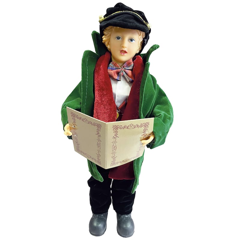 15 inches To 18 inches Dickens Carolers, Set of 4 - red