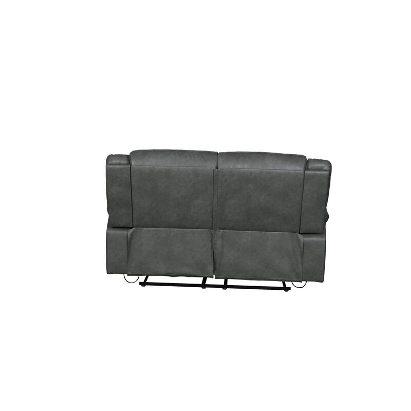 Transitional Leather-Air Reclining Loveseat