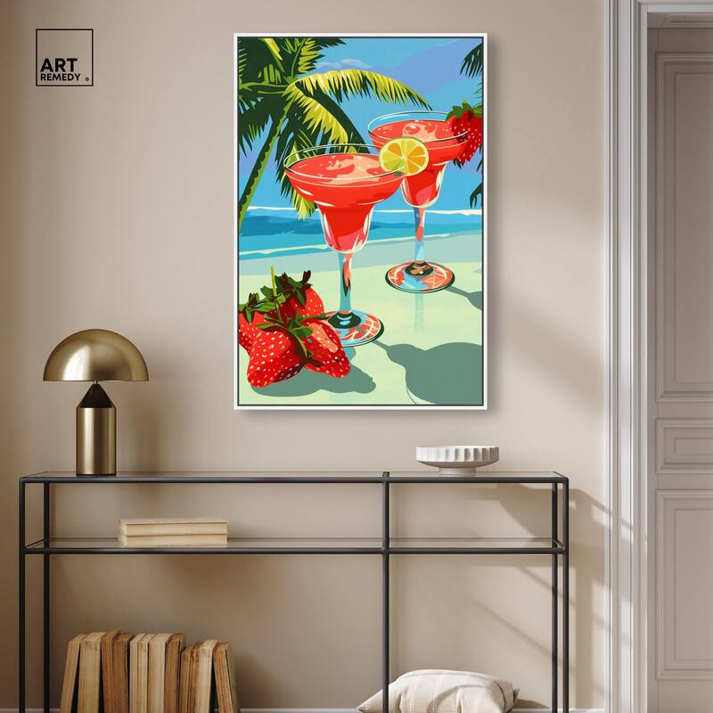 Strawberry Daiquri Breeze Canvas by Art Remedy