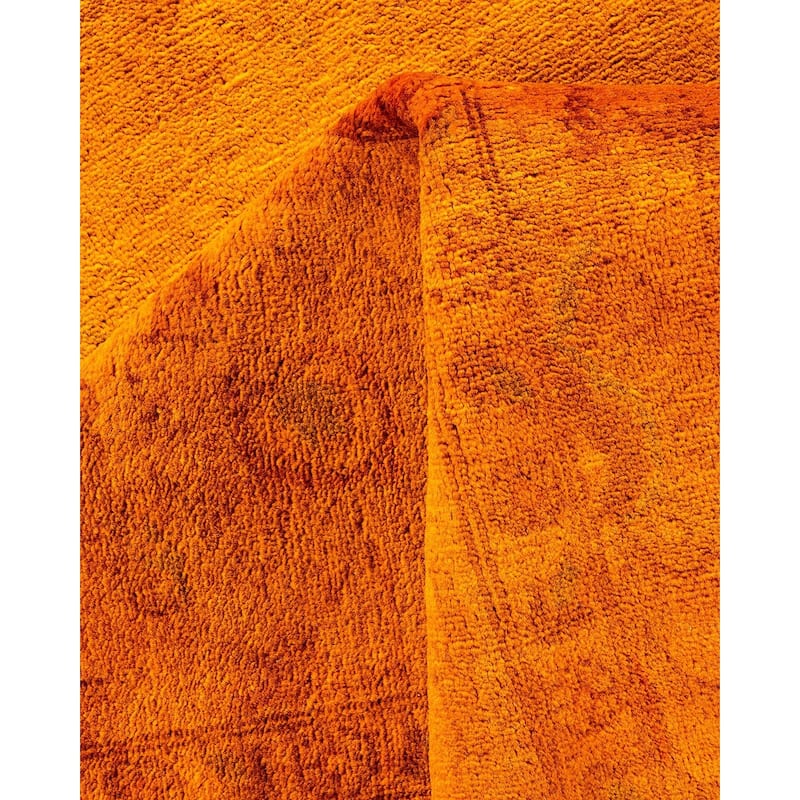 Vibrance, One-of-a-Kind Hand-Knotted Area Rug - Orange, 6' 1" x 9' 0" - 6' 1" x 9' 0"