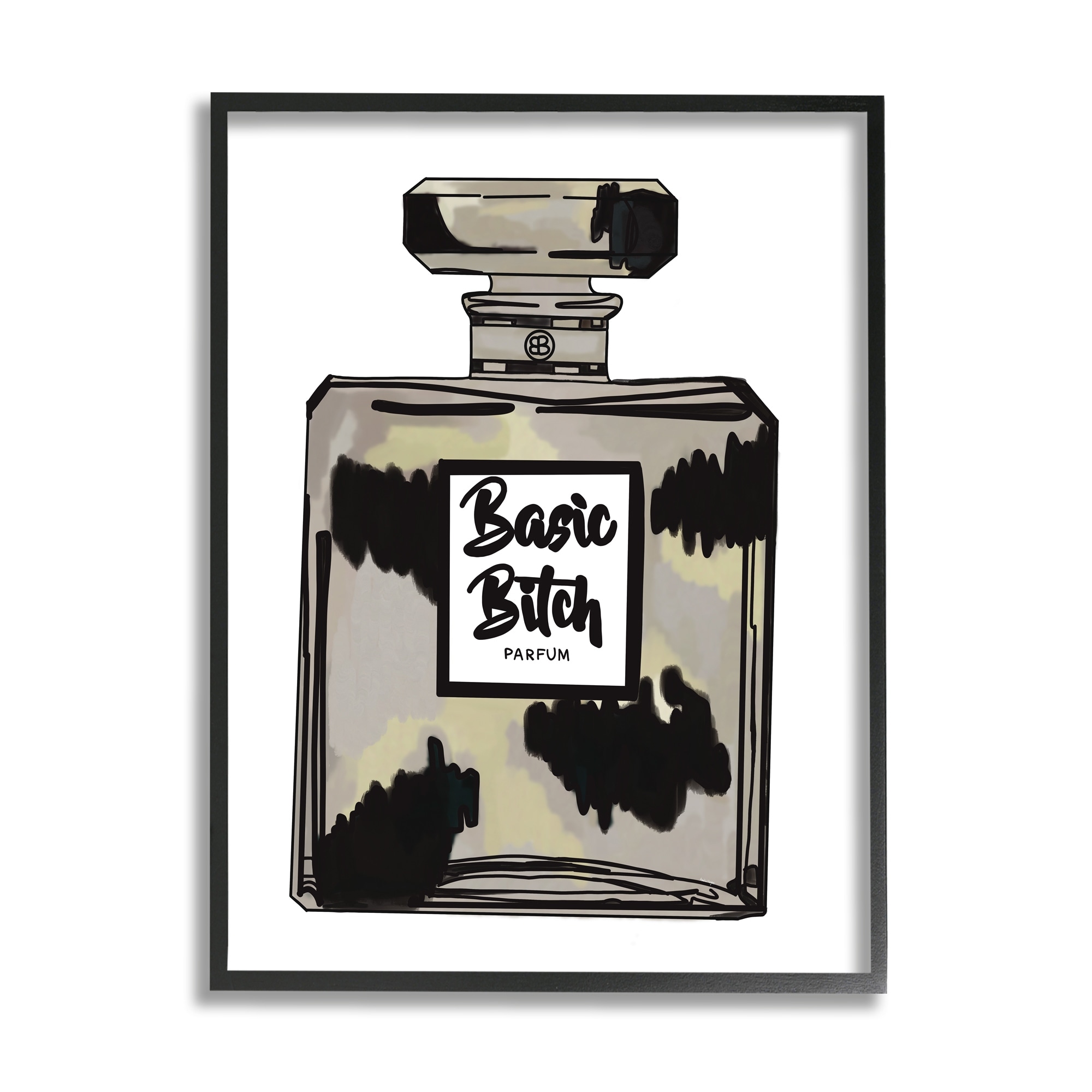 Stupell Basic Bi*** Perfume Bottle Chic Upscale Fashion Framed Wall Art,  Design by Amelia Noyes - Bed Bath & Beyond - 36616906