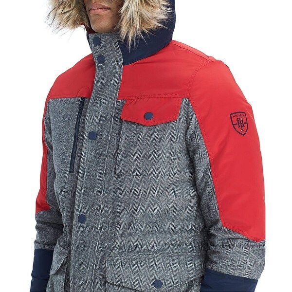 tommy hilfiger colorblock parka