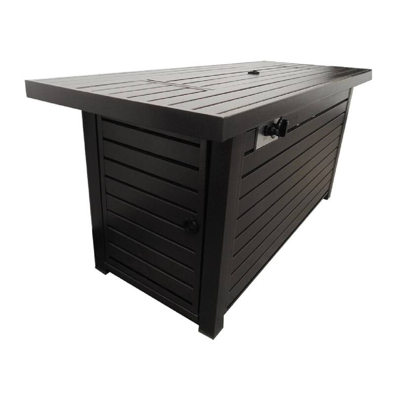 AZ Patio Heaters Outdoor Rectangle Fire Pit in Hammered Bronze - N/A