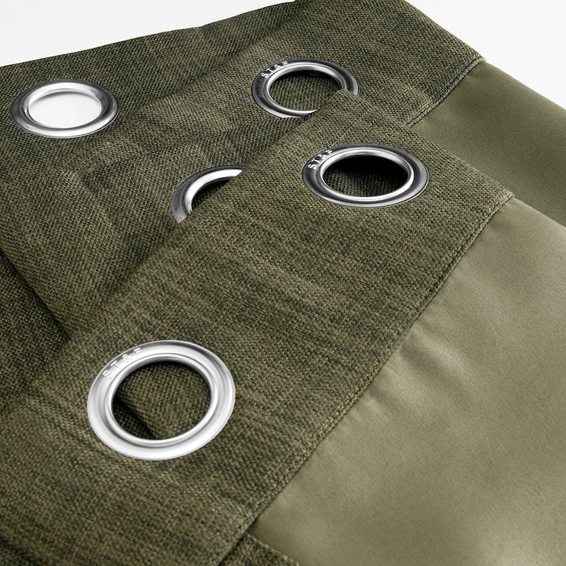 Exclusive Fabrics Faux Linen Grommet Room Darkening Curtain (1 Panel)