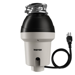 1-1/4 HP Continuous Feed Garbage Disposal for Kitchen Sinks with Power Cord and Accessories included - Black and Grey