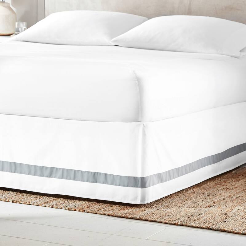 Everhome Emory Hotel Border 15 Inch Bed Skirt