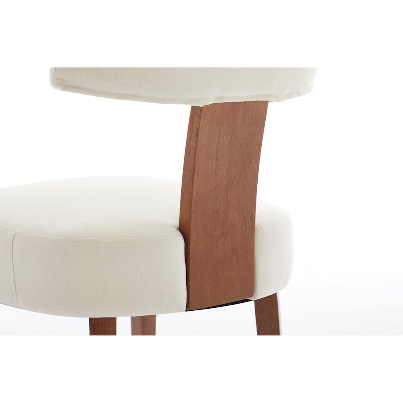 GDFStudio - Mariscat Fabric Wingback Dining Chairs（Set of 2）