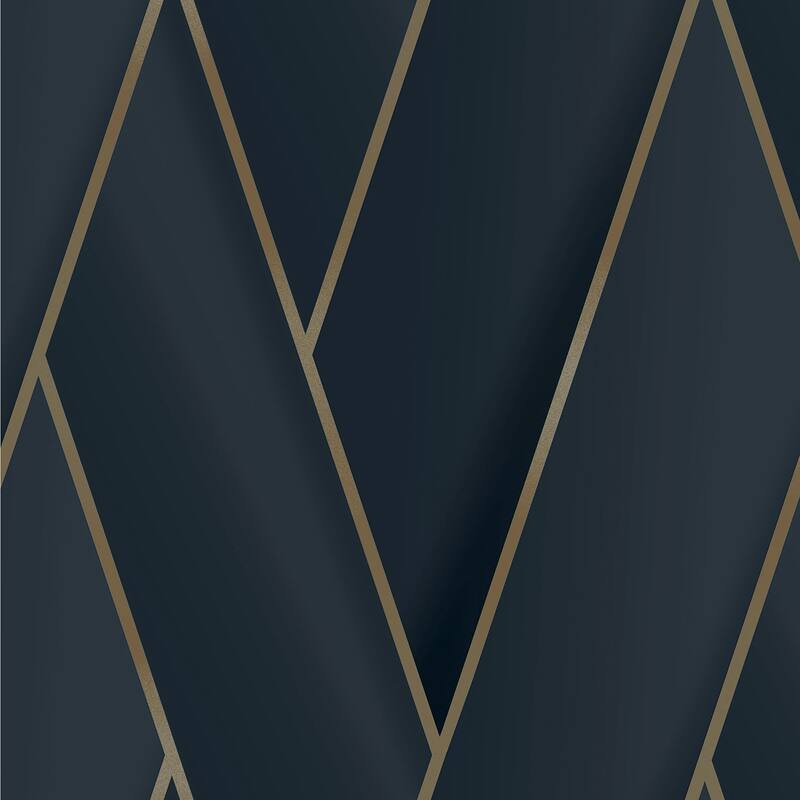 Advantage Manfred Navy Modern Herringbone Wallpaper