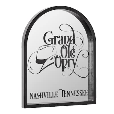 American Art Decor Grand Ole Opry Printed Mirror with Arched Frame - 11" x 14" - 11.5" x 14.5"