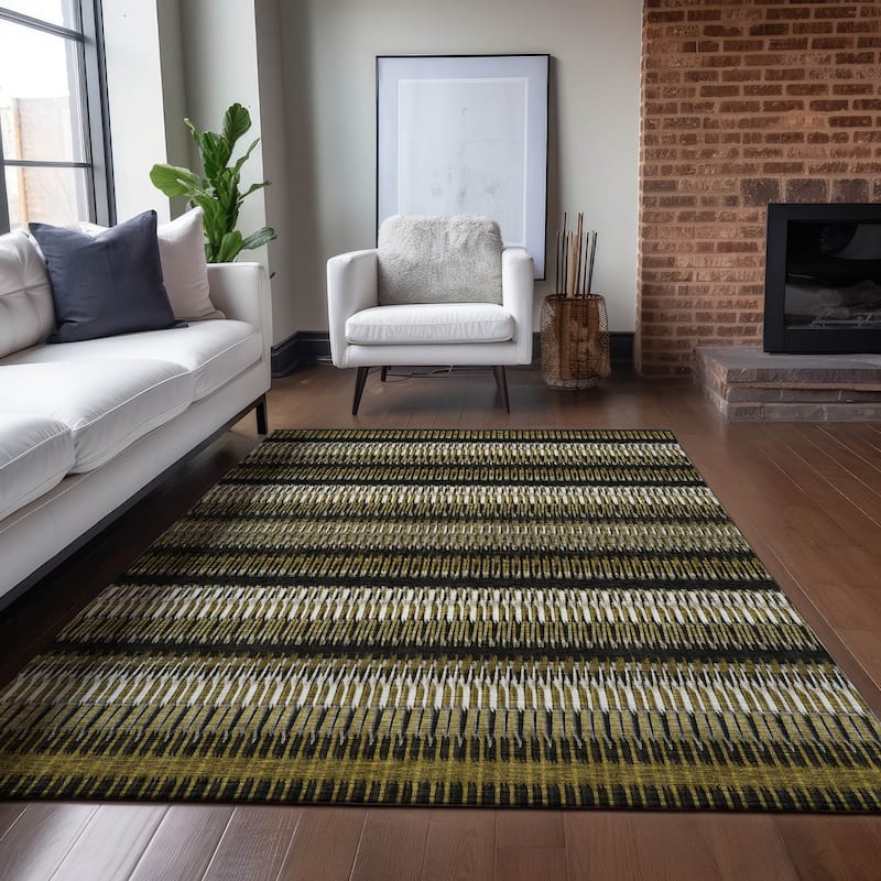 Machine Washable Indoor/ Outdoor Chantille Moroccan Boho Rug - Brown - 2'6" x 3'10"