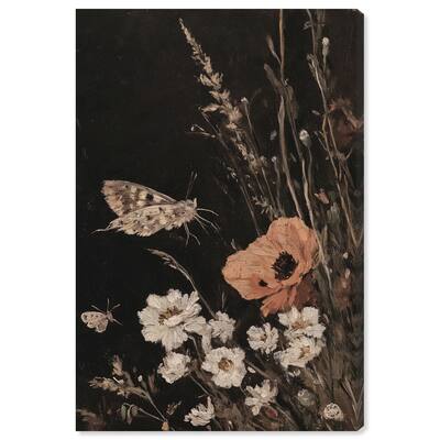 Poppy and Moth II Canvas by Art Remedy, Gallery Wrapped