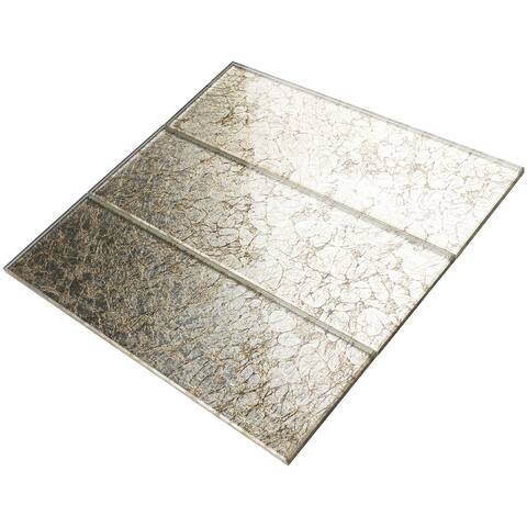 TileGen. 4" x 12" Glass Subway Tile in Gold Wall Tile (30 tiles/10sqft.)