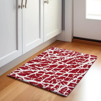 Premium Washable Super Soft Modern Crackle Mayfield Rug