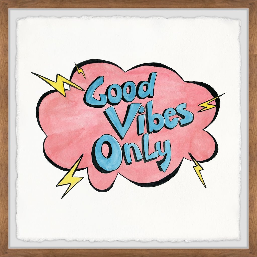 Good Vibes Only XII Framed Wall Art, Elegant Home Touch - Sophisticated Artwork for Refined Décor