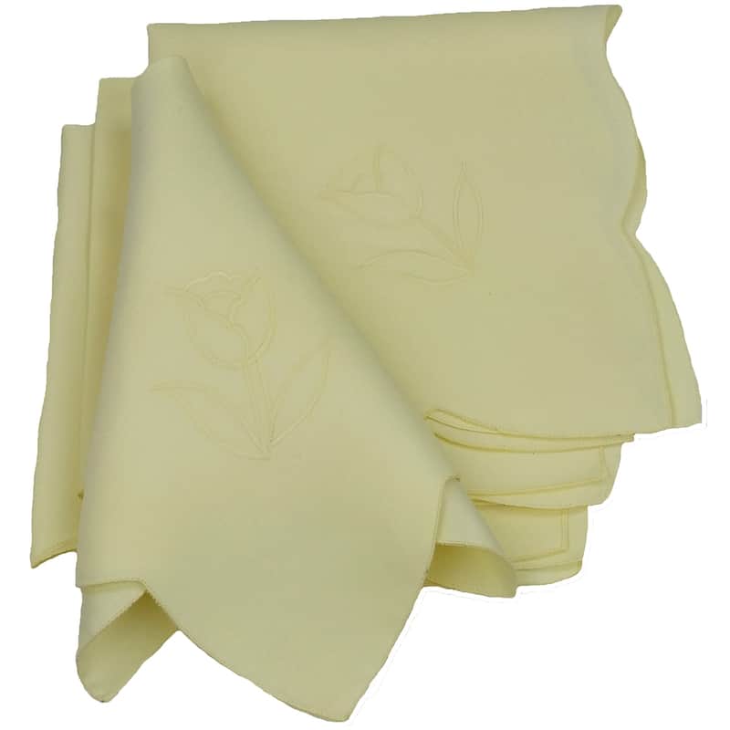 Tulip Bouquet-21X21-Napkins-Set of 4-Yellow