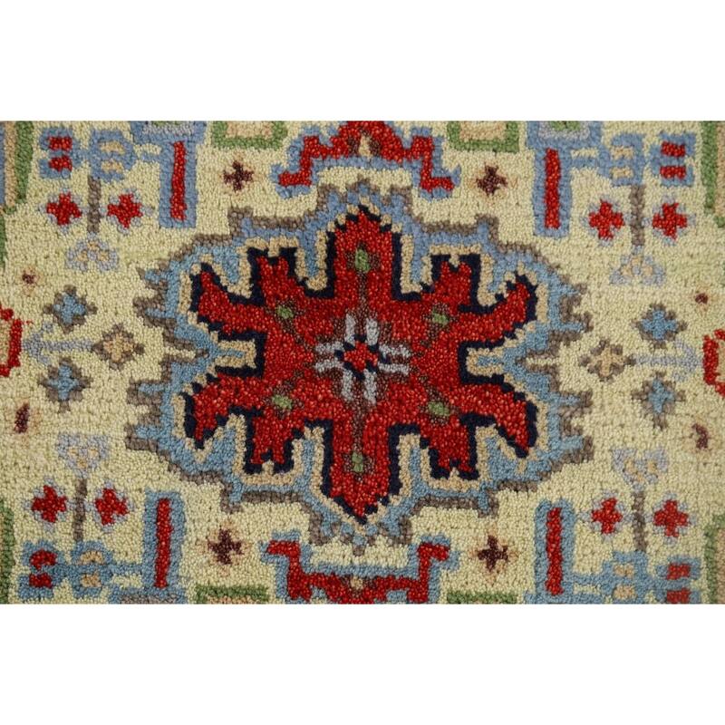 Kazak Indian Accent Rug Handmade Wool Carpet - 2'0" x 3'0"