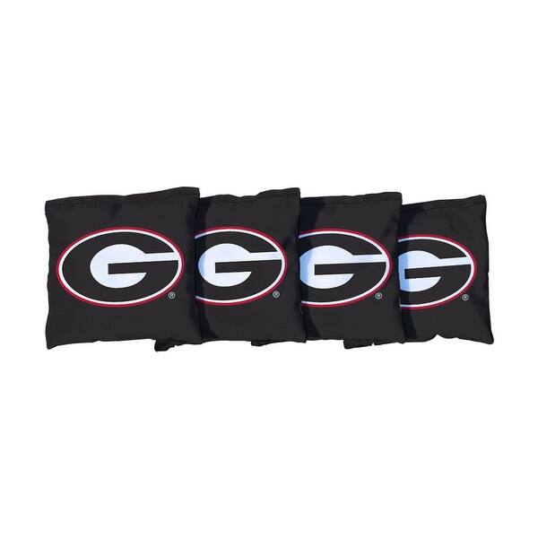 slide 2 of 3, Georgia Bulldogs Black Cornhole Bags All-Weather Resin Filled
