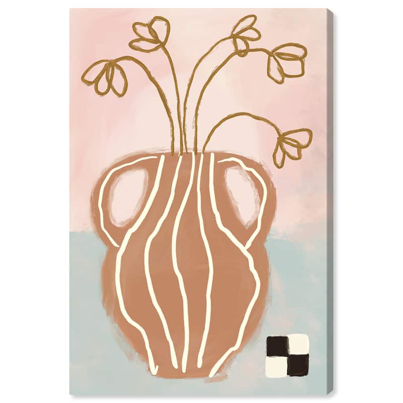 Wynwood Studio Canvas Floral and Botanical Floral Proof Brown and Pastel Brown Traditional Wall Art Canvas Print