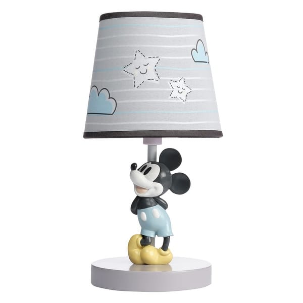 slide 2 of 5, Lambs & Ivy Disney Baby Moonlight Mickey Mouse Lamp with Shade & Bulb - Gray