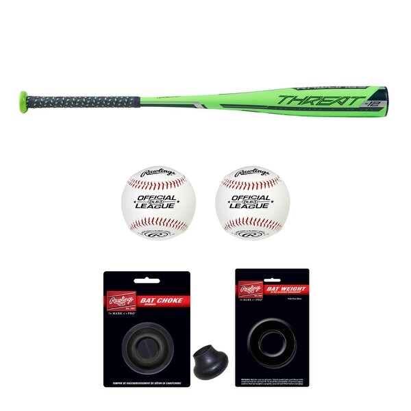 Rawlings 2019 Threat USA Baseball Bat (29"/17 oz) with Accessory Bundle. Opens flyout.