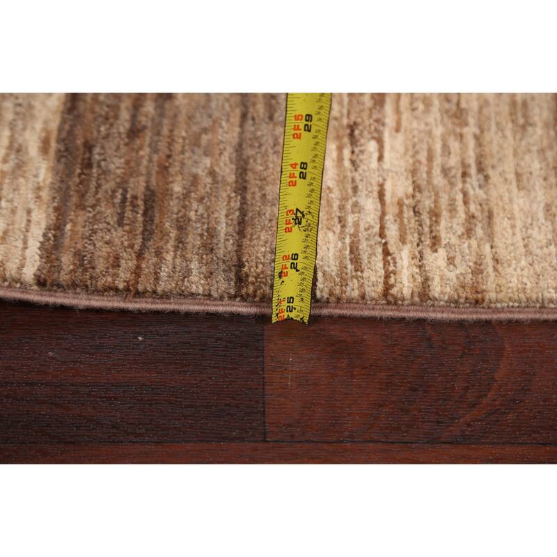 Striped Gabbeh Kashkoli Wool Area Rug Hand-knotted Contemporary Carpet - 2'9" x 4'2"