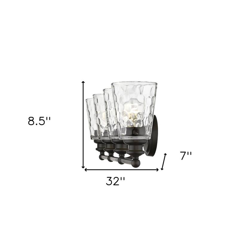 Modern Transitional Hardwired Wall Light with Reversible Mount and Clear Glass Shade LED Compatible
