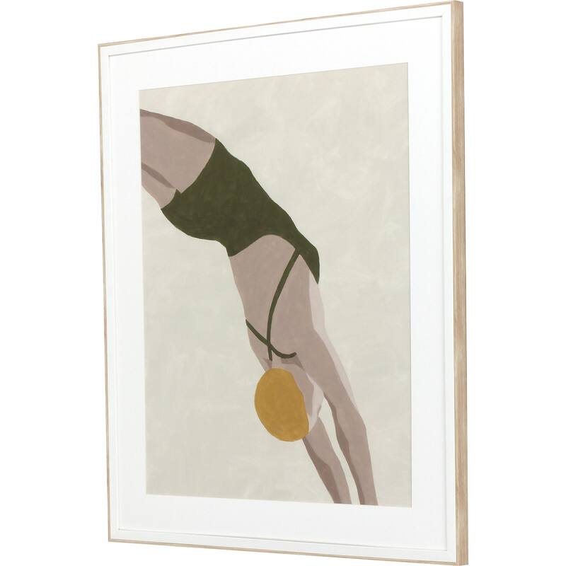 Plunge Framed Art Giclee Under Glass - Green